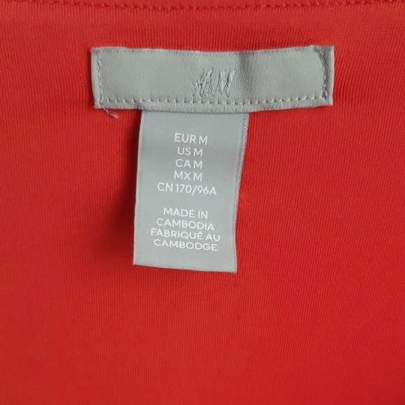 H&M Vibrant Orange Red Top - Picture 2 of 3
